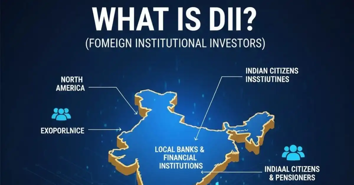 FII DII market par asar