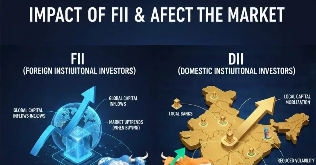 FII DII ka market par prabhav